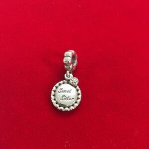 Pandora ALE Sterling Sweet Sister Dangle Charm